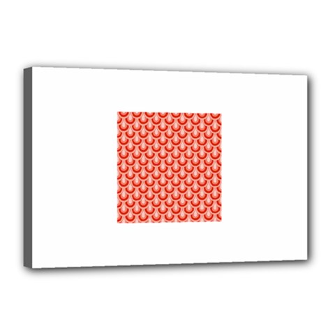 Awesome Retro Pattern Red Canvas 18  X 12 