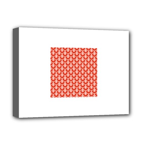 Awesome Retro Pattern Red Deluxe Canvas 16  X 12  