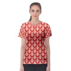 Awesome Retro Pattern Red Women s Sport Mesh Tees