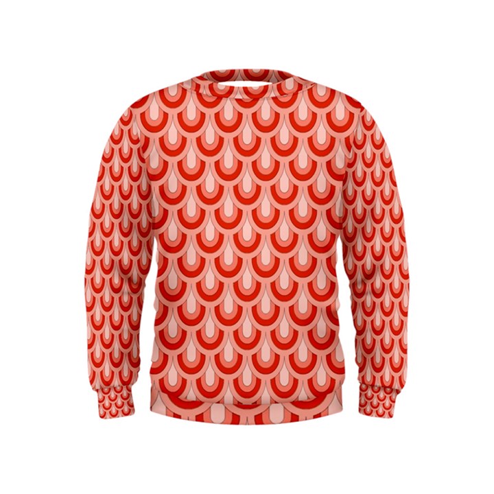 Awesome Retro Pattern Red Boys  Sweatshirts