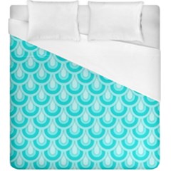 Awesome Retro Pattern Turquoise Duvet Cover Single Side (kingsize)