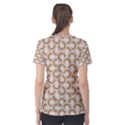 Retro Mirror Pattern Brown Women s Sport Mesh Tees View2