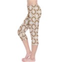 Retro Mirror Pattern Brown Capri Leggings View3