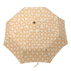 Retro Mirror Pattern Peach Folding Umbrellas