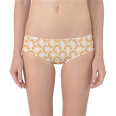 Retro Mirror Pattern Peach Classic Bikini Bottoms