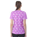 Retro Mirror Pattern Pink Women s Cotton Tees View2