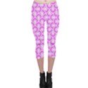 Retro Mirror Pattern Pink Capri Leggings View1