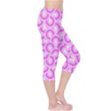 Retro Mirror Pattern Pink Capri Leggings View4