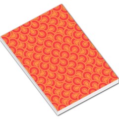 Retro Mirror Pattern Red Large Memo Pads