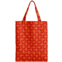 Retro Mirror Pattern Red Zipper Classic Tote Bags View1