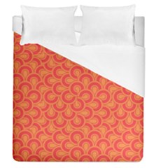 Retro Mirror Pattern Red Duvet Cover Single Side (full/queen Size)