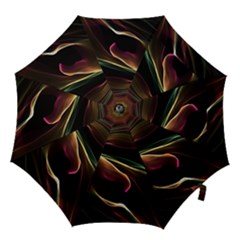 Glowing, Colorful  Abstract Lines Hook Handle Umbrellas (medium)