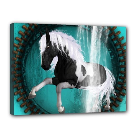 Beautiful Horse With Water Splash  Canvas 16  X 12 