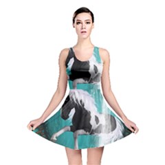 Beautiful Horse With Water Splash  Reversible Skater Dresses