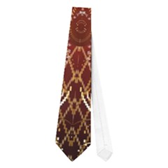 Elegant, Decorative Kaleidoskop In Gold And Red Neckties (one Side) 