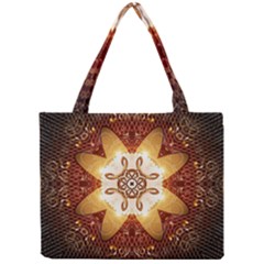 Elegant, Decorative Kaleidoskop In Gold And Red Tiny Tote Bags