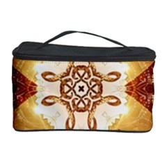 Elegant, Decorative Kaleidoskop In Gold And Red Cosmetic Storage Cases by FantasyWorld7