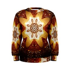 Elegant, Decorative Kaleidoskop In Gold And Red Women s Sweatshirts by FantasyWorld7