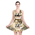 Clef With  And Floral Elements Reversible Skater Dresses View1