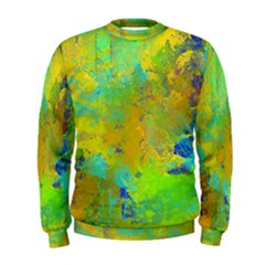 Abstract In Blue, Green, Copper, And Gold Men s Sweatshirts by digitaldivadesigns