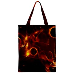 Fire And Flames In The Universe Zipper Classic Tote Bags