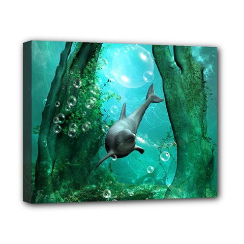 Wonderful Dolphin Canvas 10  X 8  by FantasyWorld7