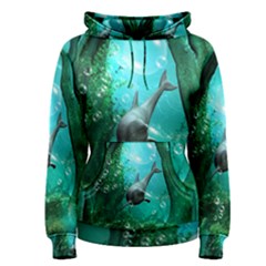 Wonderful Dolphin Women s Pullover Hoodies by FantasyWorld7