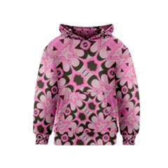 Powder Pink Black Abstract  Kid s Pullover Hoodies by OCDesignss