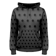 Black And Grey Polka-dot  Women s Pullover Hoodies by OCDesignss