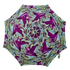 Purple, Green, And Blue Abstract Hook Handle Umbrellas (large)