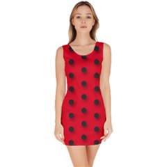 Black And Red Polka-dot  Bodycon Dresses