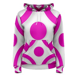 Hot Pink White Abstract  Women s Pullover Hoodies by OCDesignss