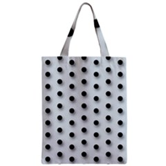 Black And White Polka-dot  Zipper Classic Tote Bags