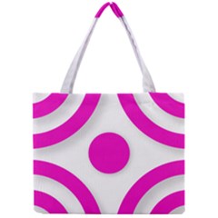 Florescent Pink White Abstract  Tiny Tote Bags