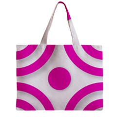 Florescent Pink White Abstract  Zipper Tiny Tote Bags