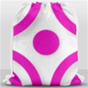 Florescent Pink White abstract  Drawstring Bag (Large) View1