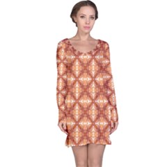 Cute Pattern Gifts Long Sleeve Nightdresses