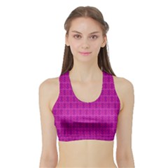 Cute Pattern Gifts Women s Sports Bra With Border