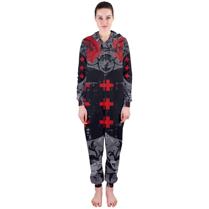 Occult theme #2 Hooded Jumpsuit (Ladies) 