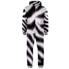 Zebra Print Abstract  Hooded Jumpsuit (men) 