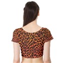 Lava Abstract  Short Sleeve Crop Top View2