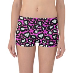 Pink Cheetah Abstract  Reversible Boyleg Bikini Bottoms