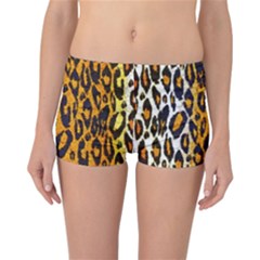 Animal Print Abstract  Reversible Boyleg Bikini Bottoms