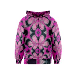 Pink Black Abstract  Kids Zipper Hoodies by OCDesignss