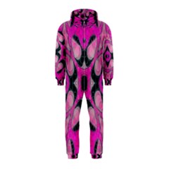 Pink Black Abstract  Hooded Jumpsuit (kids) by OCDesignss