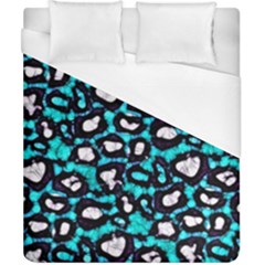 Turquoise Black Cheetah Abstract  Duvet Cover Single Side (Double Size)