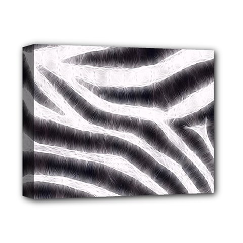 Black&white Zebra Abstract Pattern  Deluxe Canvas 14  X 11 