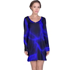 Cosmic Energy Blue Long Sleeve Nightdresses