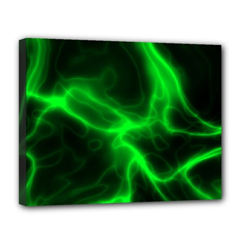 Cosmic Energy Green Canvas 14  X 11 