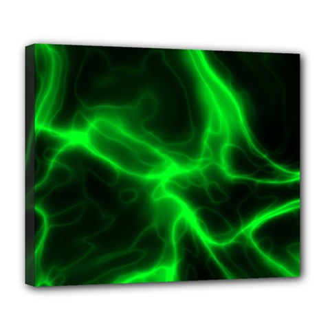 Cosmic Energy Green Deluxe Canvas 24  X 20  